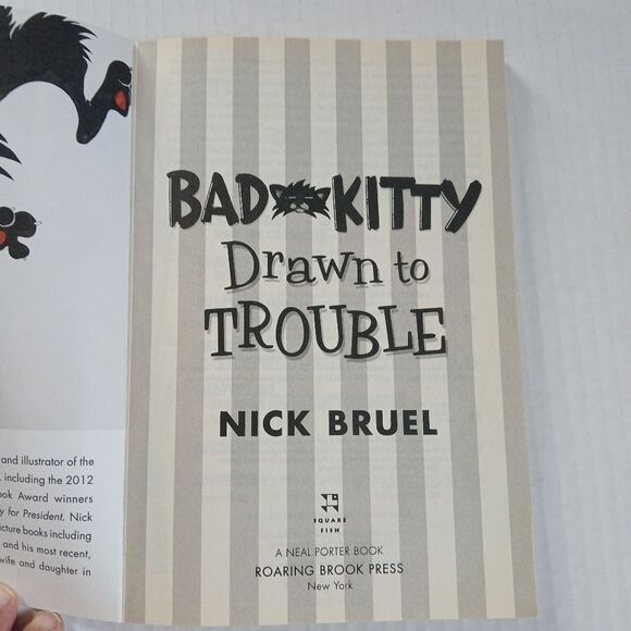 Bad Kitty Drawn to Trouble 2014 Graphic Novel Nick Bruel Paperback - Picture 3 of 10
